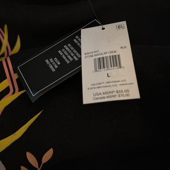Volcom Women's Stone Magic BF Crew Sweatshirt. Sz L.  NWT - Picture 6 of 6